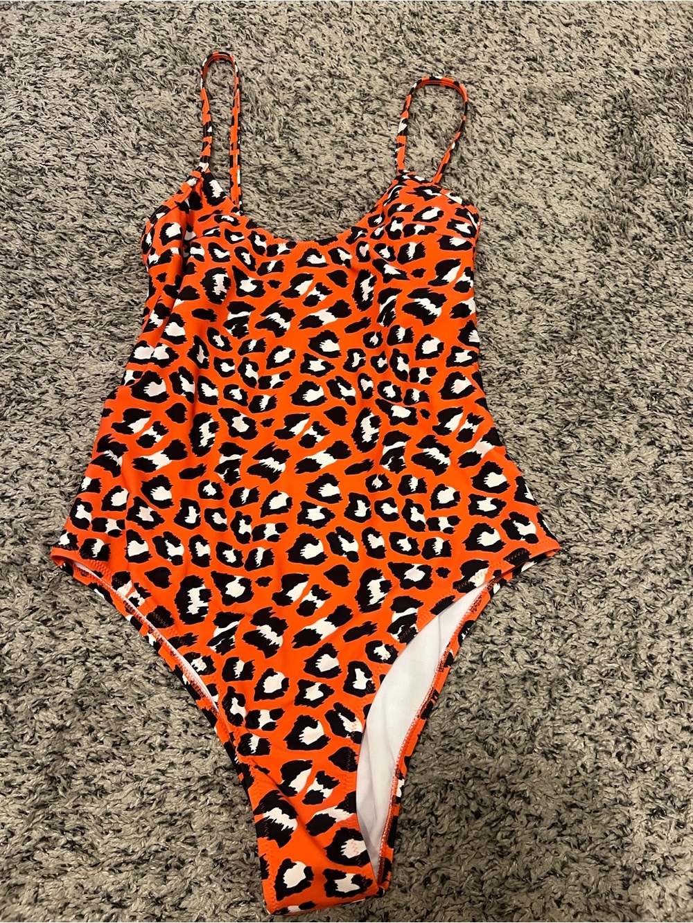 Cupshe Orange Leopard-Print One-Piece Swimsuit